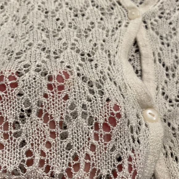 COPY - Alice and Olivia crochet cropped sweater with hoodie - Picture 3 of 5